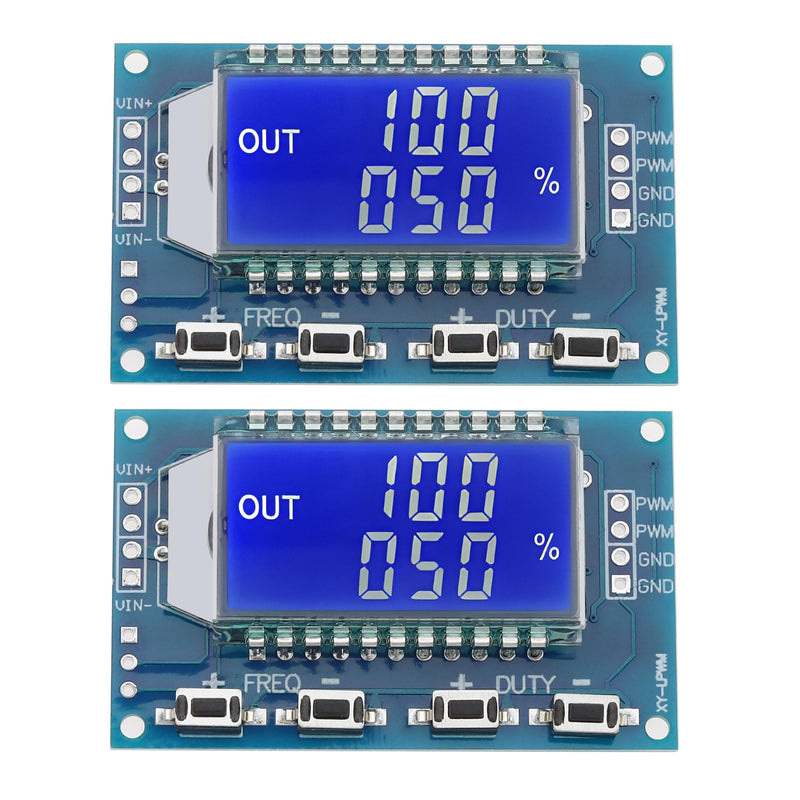 [Australia - AusPower] - SING F LTD 2PCS PWM Signal Generator PWM Square Wave Signal Generator LCD Display Signal Generator Module 1 Channel Frequency Generator Rectangular Wave Generator 