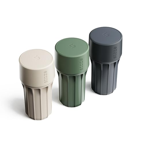 Staze Air Tight Smell Proof Container (148ml) – Vacuum Seal Jar - Waterproof Food Storage Canister, Portable Small Smell Proof Jar for Coffee, Herb, Spice & Gummies - (CAMO TRIO) CAMO TRIO