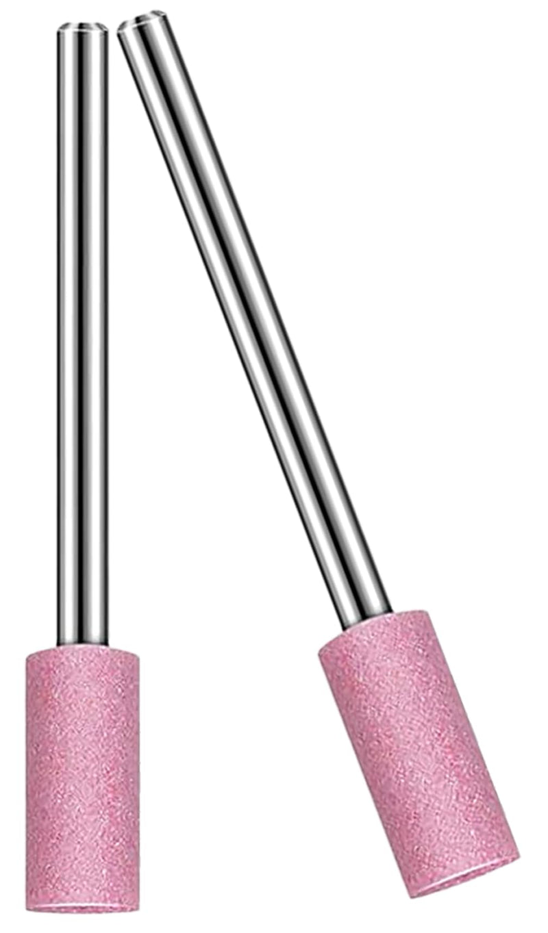 [Australia - AusPower] - NACX 5mm Cylinder Shape Abrasive Mounted Stone Grinding Wheel Head, Rotary Grinding Stone Bits, 1/8" Shank, 30Pcs (Pink) 