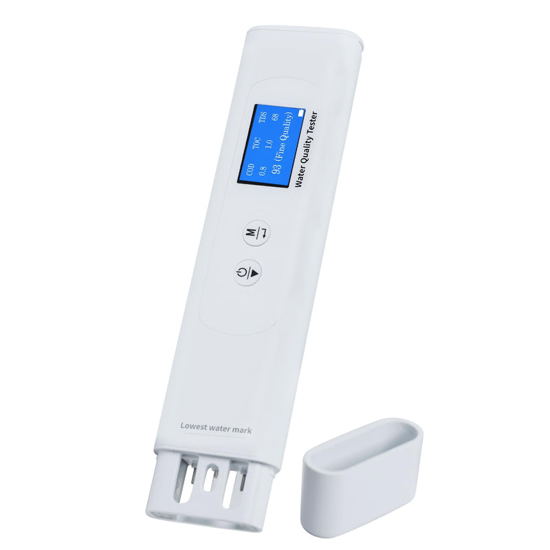 [Australia - AusPower] - Water Quality Tester for Drinking Water, Portable 6-in-1 TDS Meter TOC, COD, EC, UV275, Temp&TDS, Digital Drinking Water Quality Tester for Home, RV, Hiking, Camping, Travel, Well, Tap, Water Purifier 