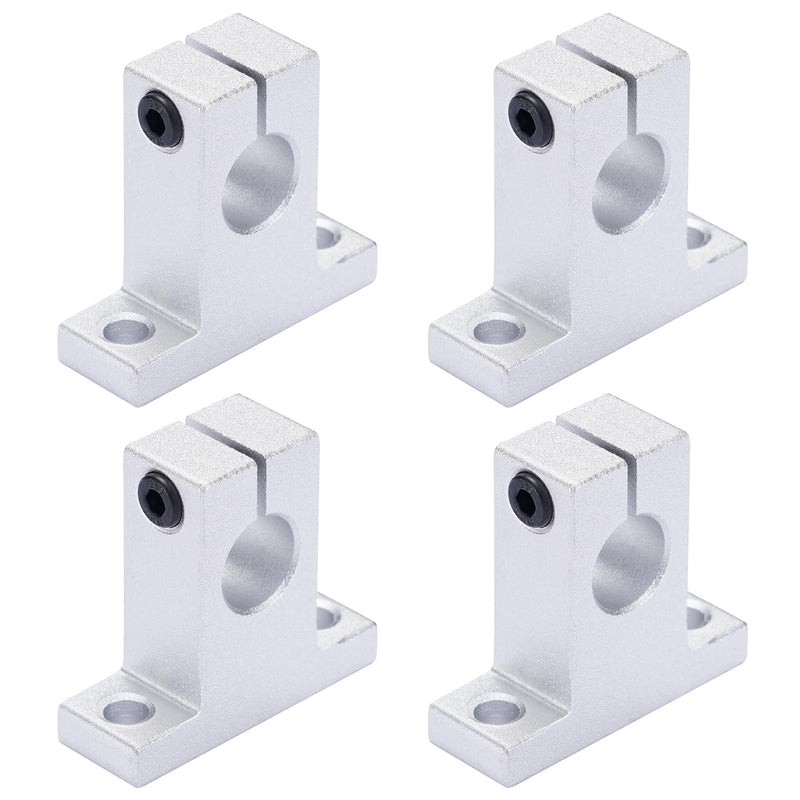 [Australia - AusPower] - Linear Motion Rod Support 4pcs SK12 Aluminum Rail Guide Clamping for Diameter 12mm (0.472 inches) Shaft BELLA BAYS 4 