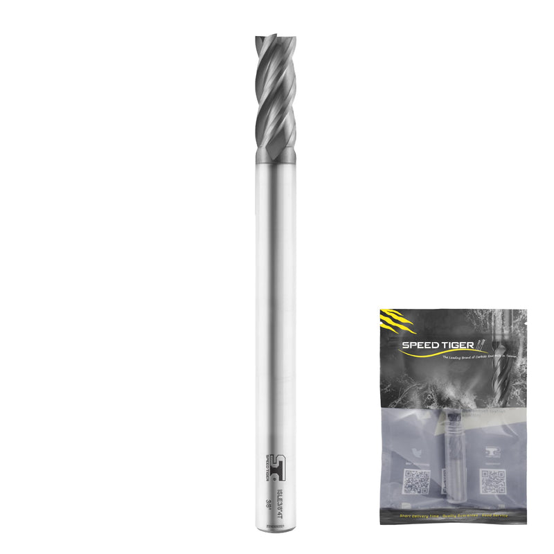 [Australia - AusPower] - SPEED TIGER Micrograin Carbide Square End Mill Extra Long Reach - 4 Flute - ISLE5/16"4T (1 Pieces, 5/16") - for Milling Alloy Steels, Hardened Steel, Metal & More – for DIYers & Professionals 1 5/16 in 