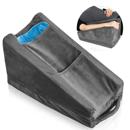 Buryeah Dark Gray Arm Elevation Pillow 2 Pocket, Plush Material