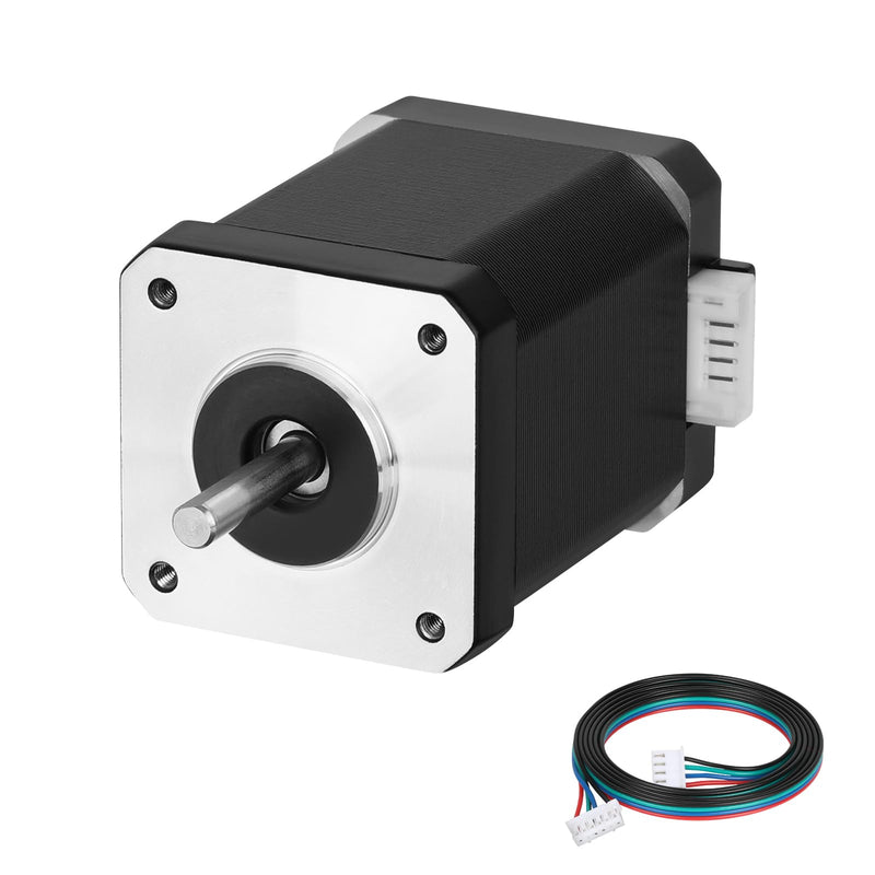 [Australia - AusPower] - Nema 17 Stepper Motor 60MM Bipolar 2 A 70Ncm (99.12oz.in) Nema17 42 Motor 2 Phase 4-Lead Stepper Motors 1.8 Degree with 1m Cable and Connector for DIY CNC 3D Printer, 1.66x1.66x2.37inch 