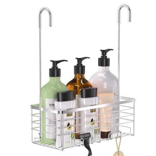 YUOROS 304 Stainless Steel Shower Caddy Hanging (Silver) Silver 1 Tier