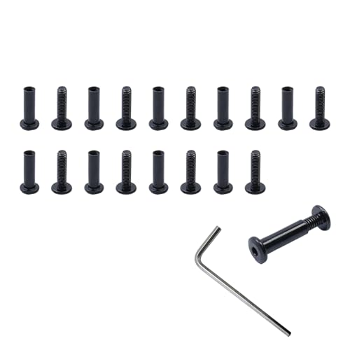 MY MIRONEY 10-set black binding post screws, M4 x 5mm x 16mm, screw and bolt assortment set