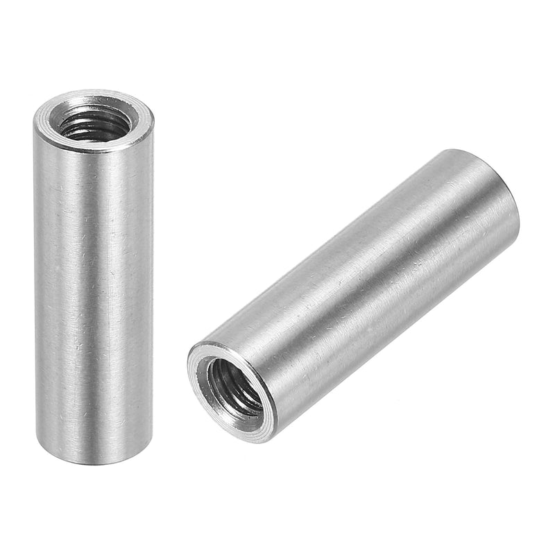 [Australia - AusPower] - uxcell 10Pcs M5 Round Connector Nuts, 304 Stainless Steel Coupling Nut 20mm/0.8" Length Sleeve Rod Bar Stud Nut for Bracket, M5x20x8mm 10 
