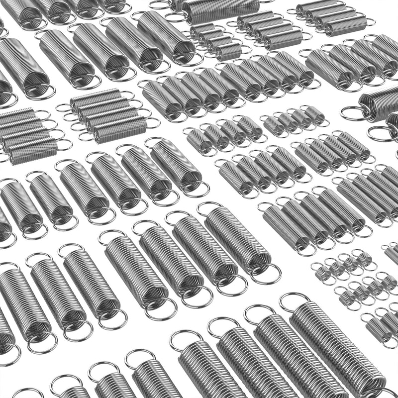 [Australia - AusPower] - 100 Pcs Extension Spring, Beesini Extension Spring Assortment Kit 25 Different Sizes, Stainless Steel Springs, Small Spring Assortment for Home Repairs, 25 Individual Bags 