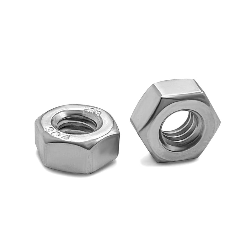 [Australia - AusPower] - 50pcs 1/4-20 Hex Nuts, 304 Stainless Steel Hex Drive Nuts, UNC Nuts Fasteners, 1/4" Stainless Nuts Replacement Nut with Plastic Case 