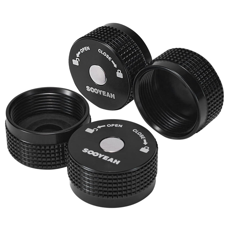 [Australia - AusPower] - 1LB Propane Cylinder Protect Caps with Magnetic,Sealed Caps(pack of 4PCS),Metal Material-Black 