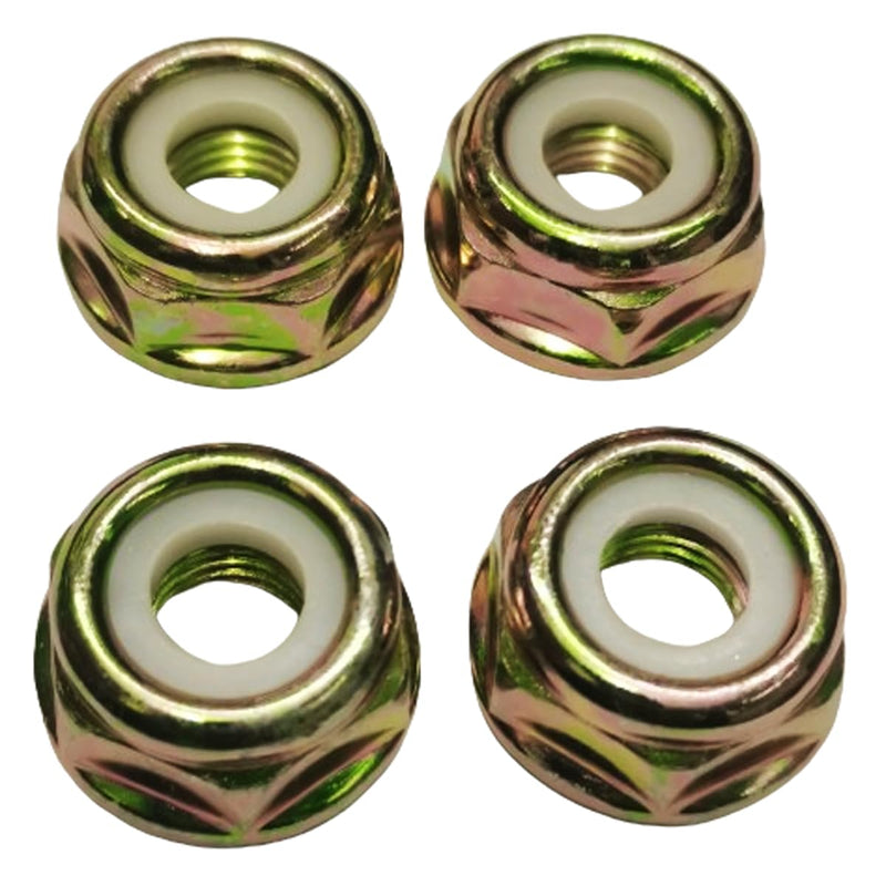 [Australia - AusPower] - (4Pack) Blade nut, M10 * 1.25 Left-Hand Threaded Flange nut Replacement Part, Used for Lawn Mower Cutting Machine Trimmer Accessories 