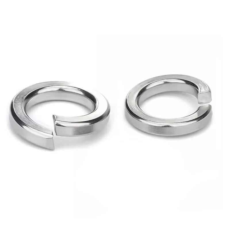 [Australia - AusPower] - M8 Split Lock Washer, Stainless Steel Spring Lock Washers 18-8 (304), 100PCS M8 Silver 