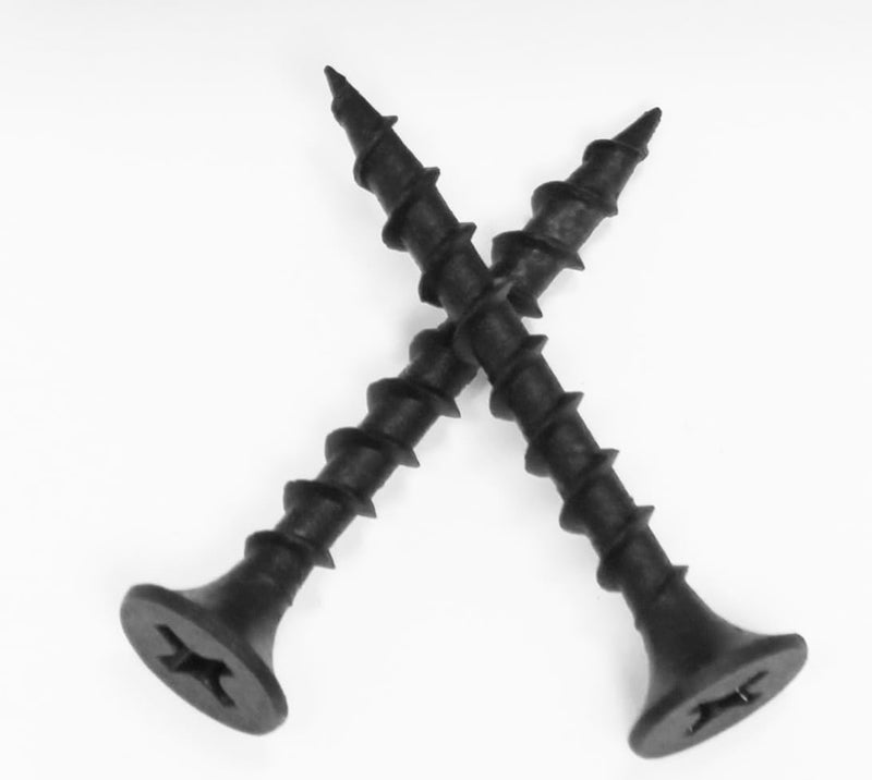 [Australia - AusPower] - #6 x 1-1/4"" inch Black High Hardness Drywall Screws, Particle Board, Coarse Thread, Phillips Drive, Bugle Head, Wood and More (100 Pack) by Fasteners DP, 6N125DPB-OB 