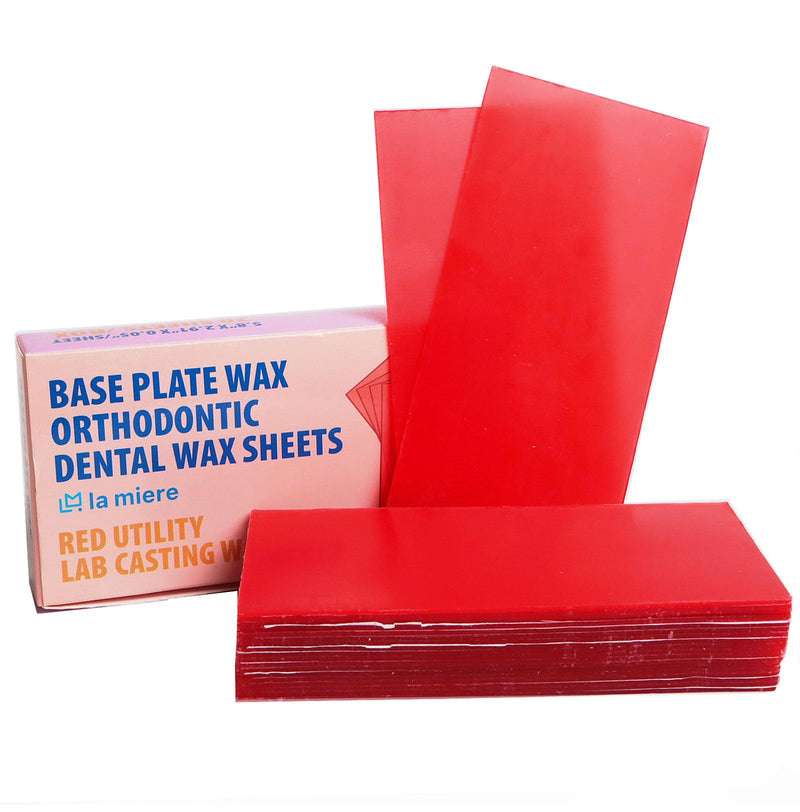 [Australia - AusPower] - 20PCS Dental Base Plate Wax - Molding Casting Wax Sheet Denture Utility Bite Casting Sheets, Modeling Filling Laboratory Supply Lab Dentist Auxiliary Material 