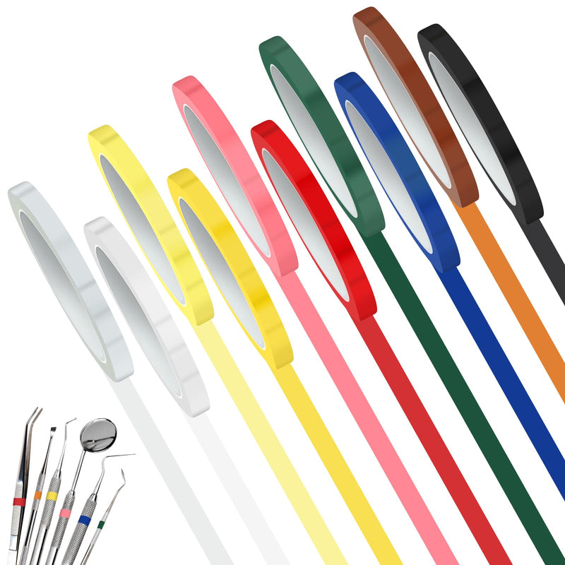 [Australia - AusPower] - 10 Rolls Autoclave Tape 216ft Colorful Instruments Identification Tape 10 Colors Surgical Dental Instruments Tapes Sterilization Tape Autoclavable 270 Fahrenheit Steam 