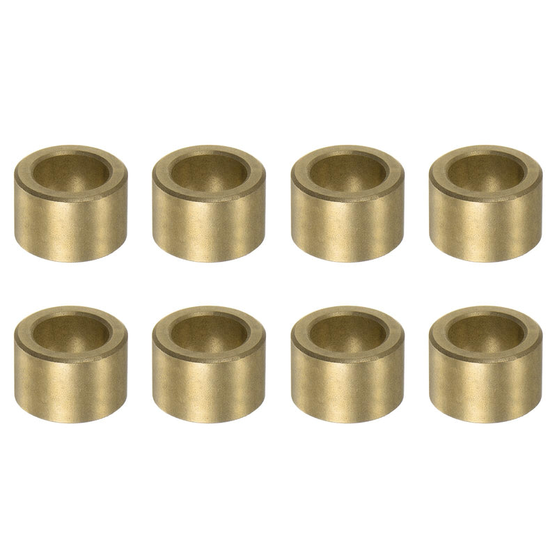 [Australia - AusPower] - uxcell 8pcs Sleeve (Plain) Bearings 8mm Bore x 12mm OD x 8mm Length, Self-Lubricating Sintered Bronze Bushings 8 