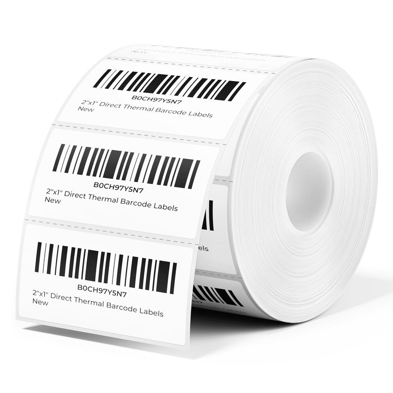 [Australia - AusPower] - MUNBYN 2"x1" Direct Thermal Labels, Barcode Address Shipping Thermal Label Stickers, White Thermal Printer Labels for UPC (1000 labels/roll, 6 roll, 2"x1") 1 