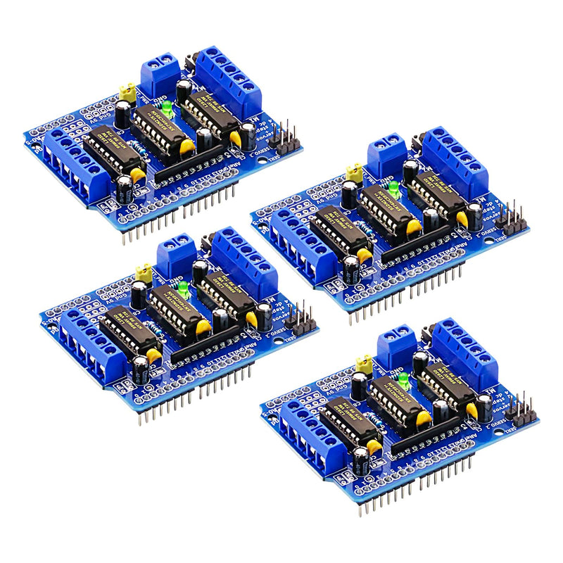 [Australia - AusPower] - 4Pack L293D Stepper Motor? DC Motor Drive Shield Stepper Motor Drive Shield Expansion Board Compatible with Arduino 
