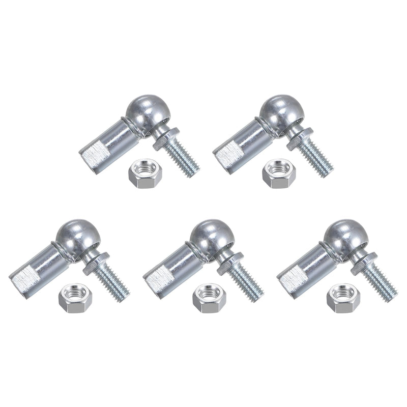 [Australia - AusPower] - 5 Pcs CS10 Angle Ball Joint - [M6 Right Hand Thread] A3 Steel Ball Socket Universal Joints for Automotive, Hinged Door 