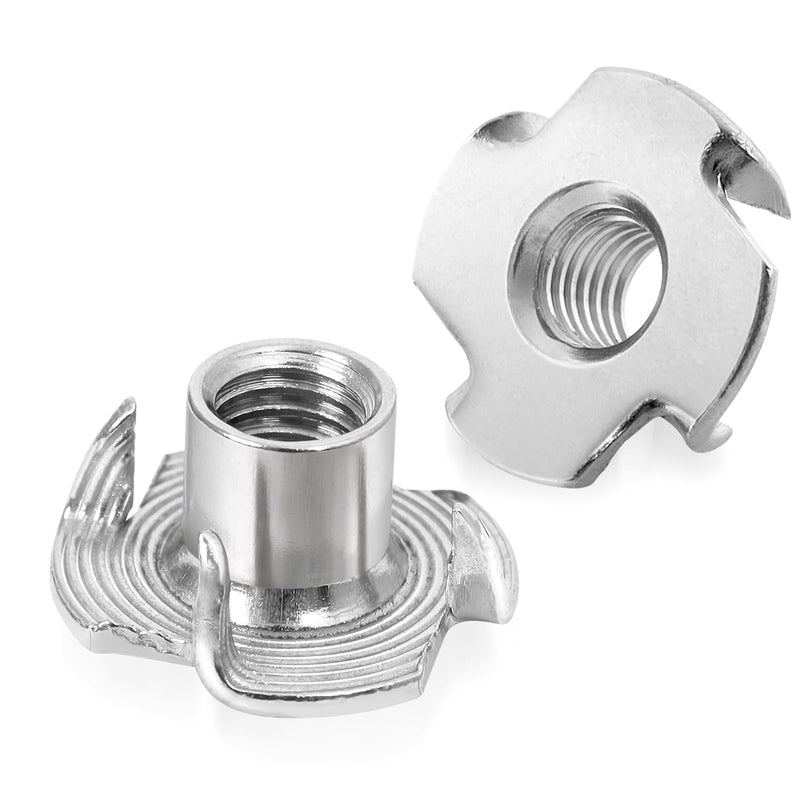 [Australia - AusPower] - M8 T-Nuts Durable Anti-Corrosion Threaded Inserts Tee Nut Four Prongs Nut for Wood and Furniture, 304 Stainless Steel, 30 PCS M8 x 11mm 