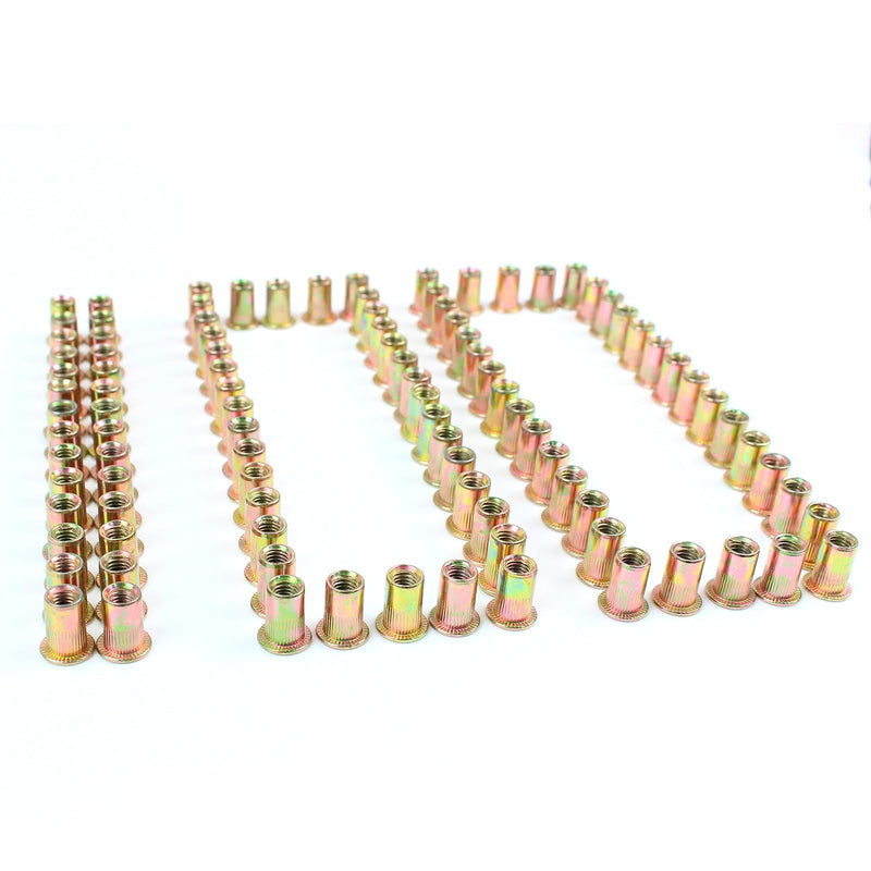 [Australia - AusPower] - 100PCS M6 Rivet Nut - Rivet Nuts, Premium M6 Threaded Inserts for Metal, Nutsert Tool Kit for Sheet Metal, Rivet Nut Kit, Threaded Rivets 012. 100pcs M6 