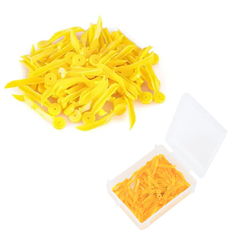 [Australia - AusPower] - Windplus Dental Wedges, 400pcs Dental Plastic Wedge Disposable Fixing Wedge with Hole, Dental Sectional Matrix Wedges, Dental Add-on Wedges, Teeth Interproximal Wedges. (Yellow M) Yellow M 