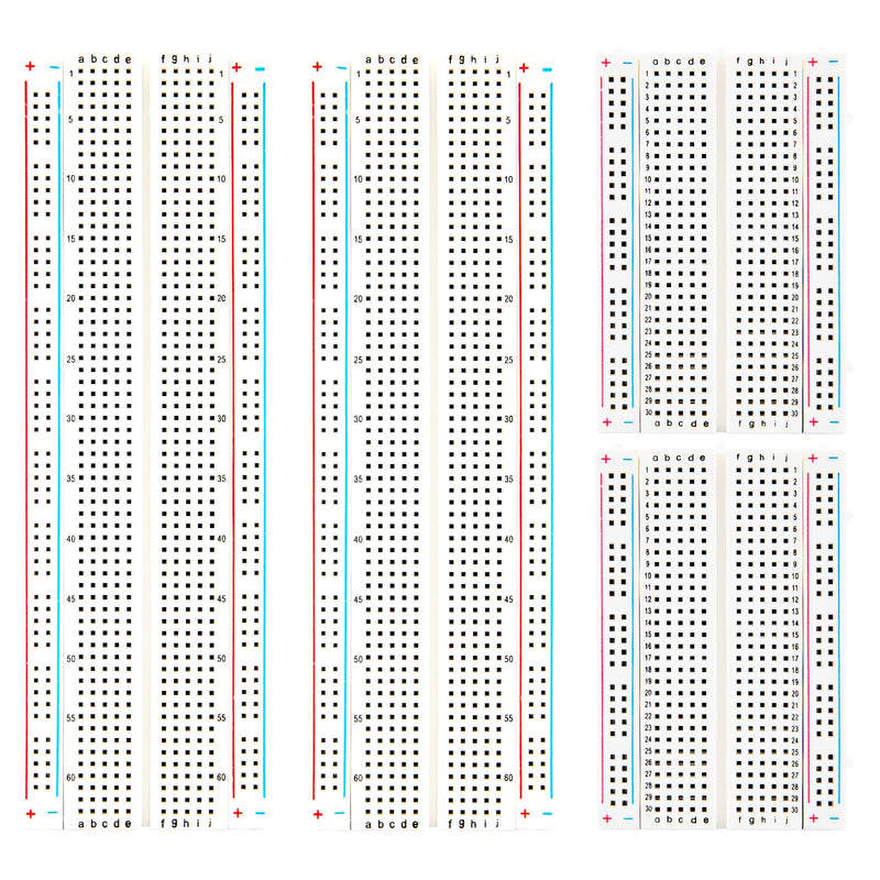 ELEGOO Breadboard Breadboard Solderless Prototype PCB Board Kit Electronics Breadboard Experiment Board 4 Power Bars for Arduino Jumper Cable Set of 2 830 and 400 Pin