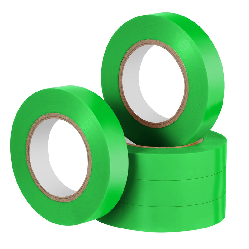 Frienda 5 Rolls Floor Vinyl Tape 1in/2in Floor Marking Court Tape Outdoor Playing Field Marking for Social Distancing Gym Stadium Classroom Athletics Warehouse 1 Inch X 60 yd Green