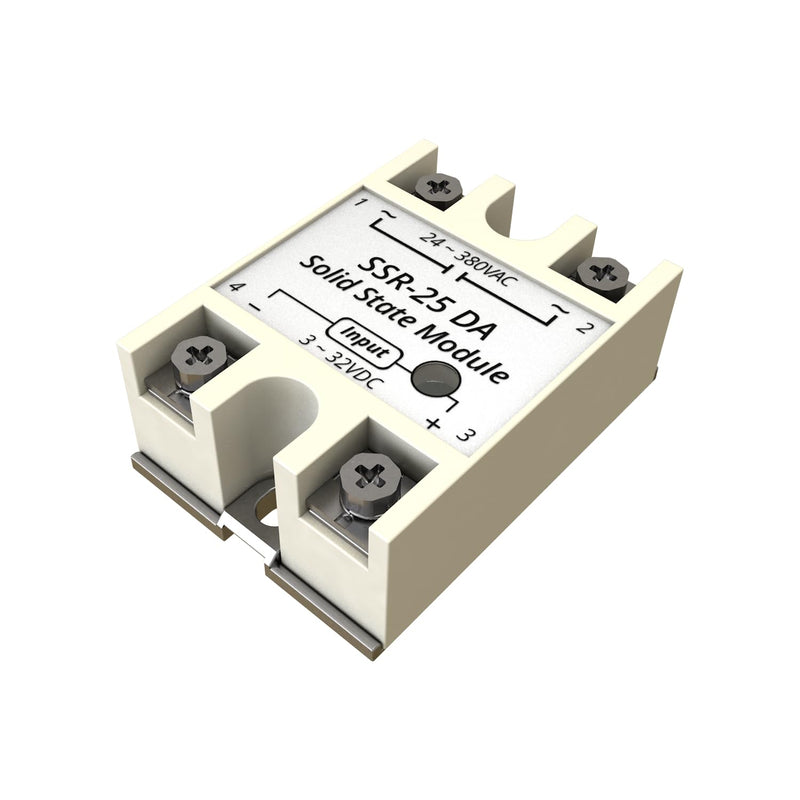 [Australia - AusPower] - Solid State Relay 25DA SSR-25DA Input 3-32V DC to Output 24-380V AC 25A Single Phase 1 