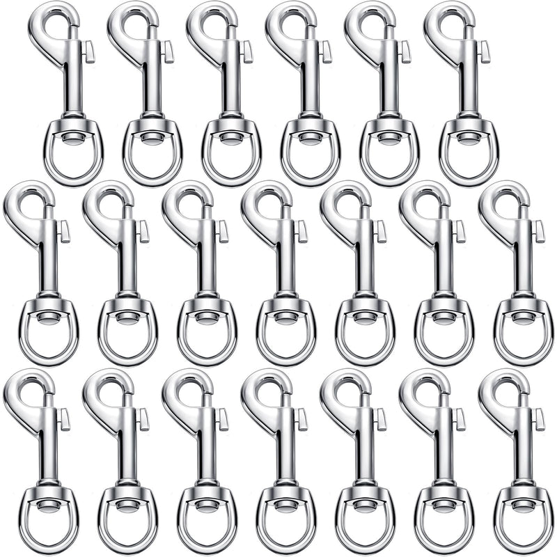 [Australia - AusPower] - Swivel Snap Hooks for Dog Leash Heavy Duty 2.76 Inch Flag Hooks Clasp Single Ended Clip Hooks Multipurpose Bolt Snap for Keychain Camera Strap Linking Pet Leash (20) 20 