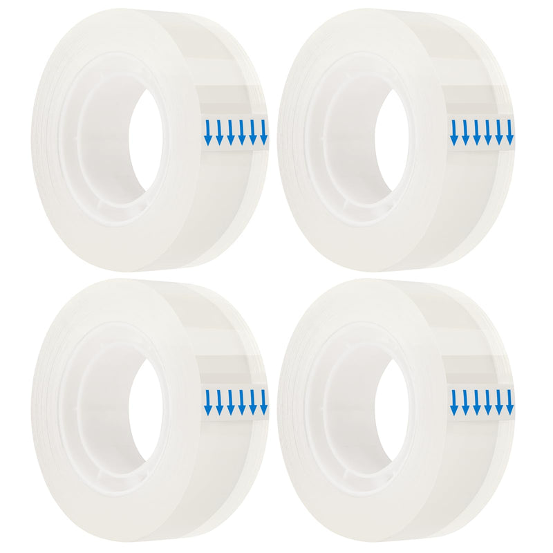 [Australia - AusPower] - OWLKELA 4 Rolls Transparent Tape Refills, Clear Tape, All-Purpose Transparent Glossy Tape for Office, Home, School 4 Pcs 