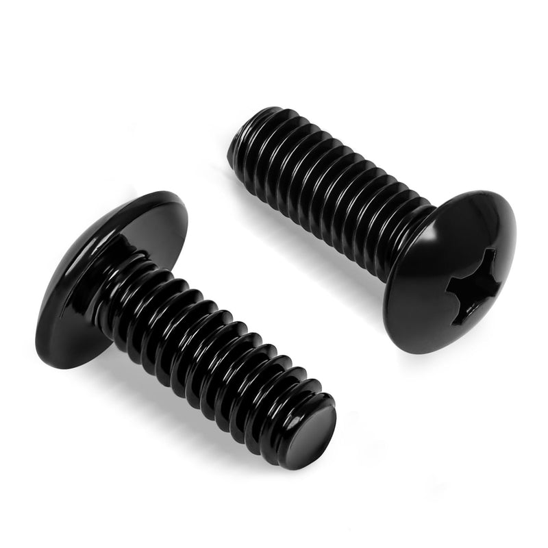 [Australia - AusPower] - #6-32 x 1/2" Truss Head Machine Screws, Full Thread, 304 Stainless Steel Black Finish, 100 PCS #6-32 x 1/2" 