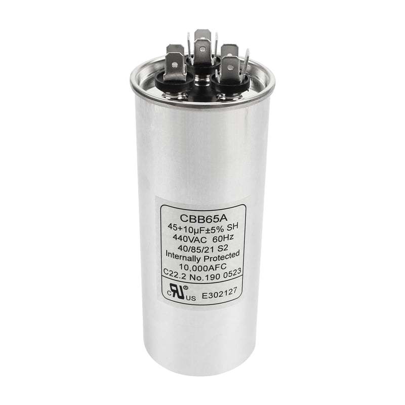 Run Start Capacitor 45/10 MFD RV Air Conditioner Motor Capacitor Fits for Dometic 3311563 RV Air Conditioner Motor with Capacitor