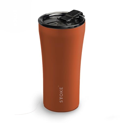 Sttoke Leakproof Lid Shatterproof Tumbler, Powder Coating - Desert Sunburst, 6.9-inch Height, 16 oz.