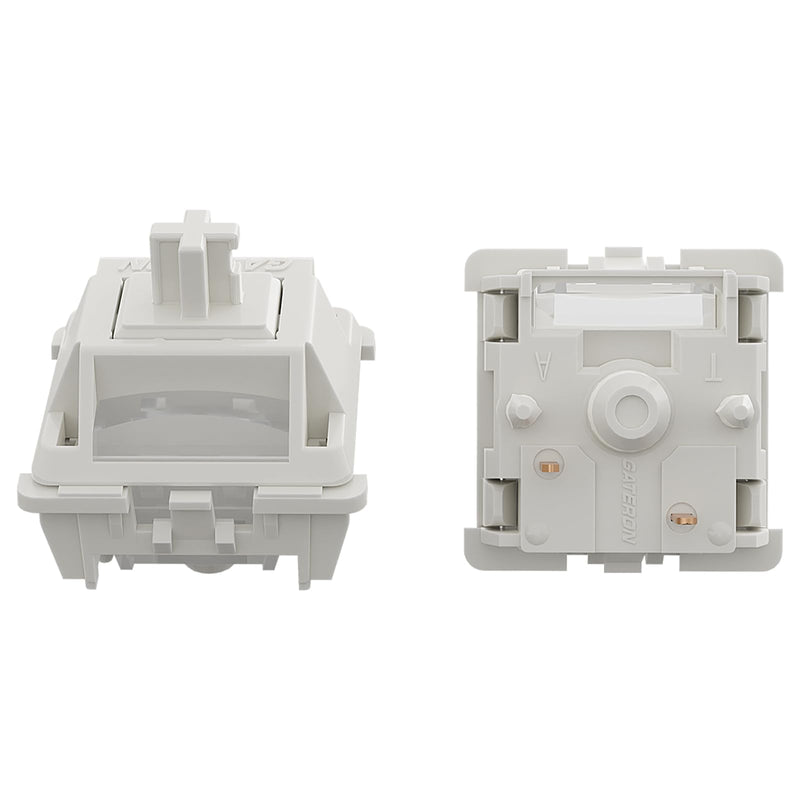 [Australia - AusPower] - GATERON Smoothie Keyboard Switches, Linear RGB LED 5 Pin White 22mm Dual-Stage Spring Factory Pre-lubed 40gf Full POM Key Switches for MX Mechanical Keyboard(105PCS) 105PCS 