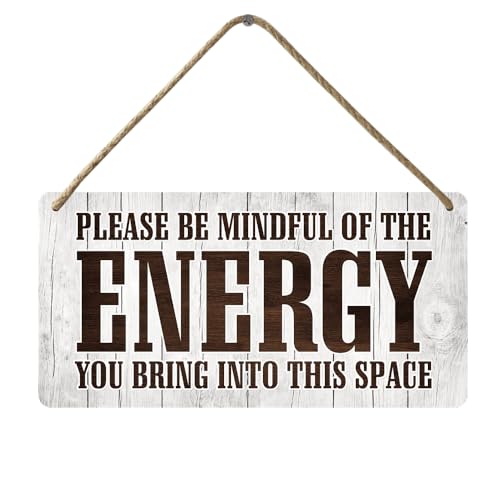 Positive Affirmations Wall Decor Good Vibes Only Sign Bedroom Door Decor Please Be Mindful Of The Energy You Bring Into This Space Signs Zen Pictures Home Spiritual Decor Hanging Signs 12x6 In 025