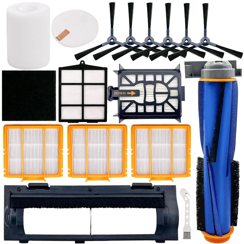 Replacement Parts for Shark AI AV2501S AV2511AE AV2610WA AV2501AE RV2502AE RV2400WD AI Ultra 2- in-1 Robot Vacuum, Main Brush, Filter, Side Brush, Roller Cover, Pre-Motor Foam & Felt Filter AV2501S Parts Kit