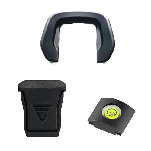 Camera Eyecup + Bubble Spirit Level + Hot Shoe Cover Kit for Canon EOS R