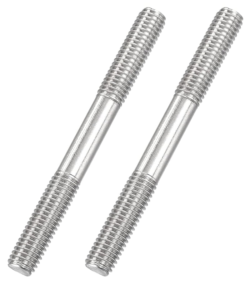 [Australia - AusPower] - M8x80mm Double End Threaded Bolt, 304 Stainless Steel Double End Threaded Stud Screw Bolt, 8Pcs M8 x 80mm Double Threaded 