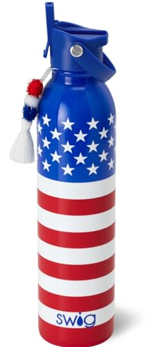 Swig Life 26oz Insulated Water Bottle with Straw Lid, All American