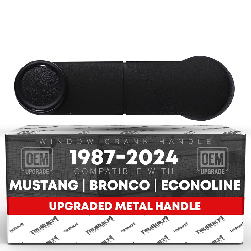 [Australia - AusPower] - Manual Window Crank Handle, 1pc - Front/Rear Left or Right - Compatible with 1987-2023 Ford Mustang Bronco, Econoline, Super Duty, F-150 - Plastic Cover, Metal Body - OEM E6DZ5423342A, F7UZ1523342AAA 