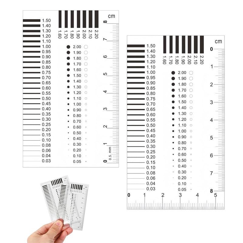 Gap Measure Measuring Tools Outside Micrometer Measuring Wedge Splitting Measure Crack Ruler Crack Monitor Expert Accessories for Real Estate Valuation Valuation Pack of 2