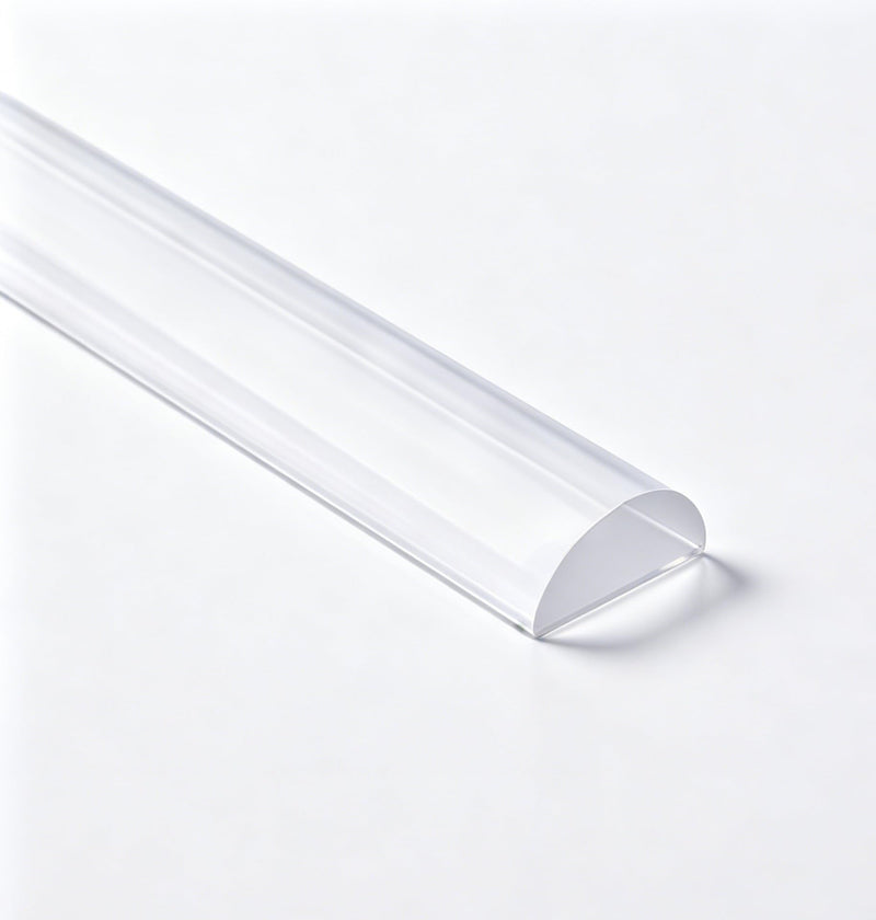 39" Clear Acrylic Shower Threshold 3/8" X 3/8" (WxL), Clear Shower Dam | Peel and Stick,Half Round,Transparent Shower Splash Guard 3/8" X 3/8"