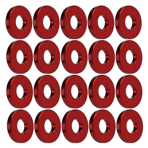 Aluminum Washer Spacer RC Drone DIY Model 20Pcs (Red, M5) Red