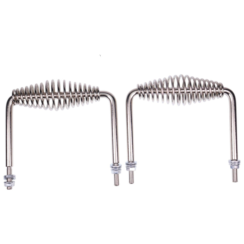 [Australia - AusPower] - 2X 6 Stainless Spring Handle 5" Wide Overall with 1/2" Steel Rod Compatible with Most BBQ Pits Trailers Grills Custom Metal Projects Smokers Wood Stoves and Cabinets 