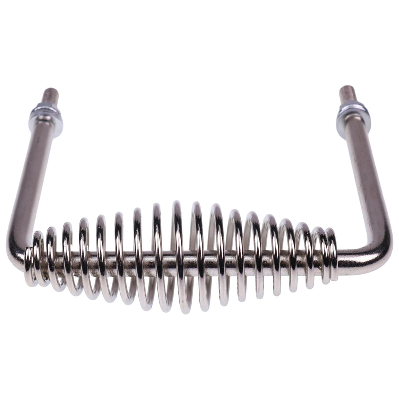 [Australia - AusPower] - 6" Stainless Spring Handle 5" Wide Overall with 1/2" Steel Rod Compatible with Most BBQ Pits Trailers Grills Custom Metal Projects Smokers Wood Stoves Cabinets 