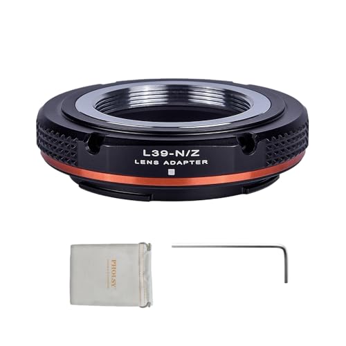 PHOLSY Lens Mount Adapter Manual Focus: Compatible with Leica L39 M39 LTM Lens to Nikon Z Camera Body M39 to Nikon Z