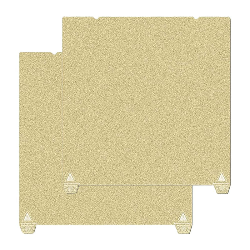 235X235MM Double Sided Textured Board PEI Sheet Heated Bed Spring Steel Flexible Platform for Ender 3 V3/Ender 3 V3 KE/Ender 3 V3 SE/K1/K1C/Neptune 3/4 Pro/Ender 5 S1/SV05/SV06/SV07 (Gold) Double Sided Textured Gold