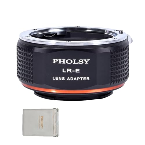 PHOLSY Lens Mount Adapter Manual Focus: Compatible with Leica R Lens to Sony E (NEX) Camera Body Leica R to Sony E
