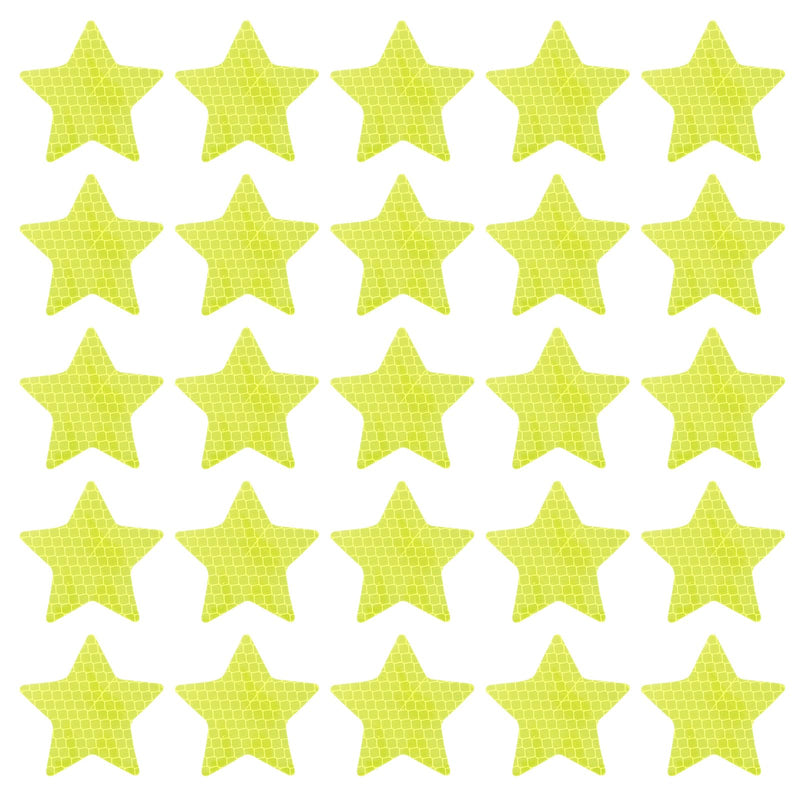 PATIKIL Reflective Stickers, 40 Pack 2.36 x 2.36 Inch Waterproof Adhesive High Visibility Night Caution Warning Star Shape Safety Tape Reflector for Trucks Trailers Cars, Green